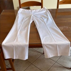 Chic White Straight Leg Women's Pants